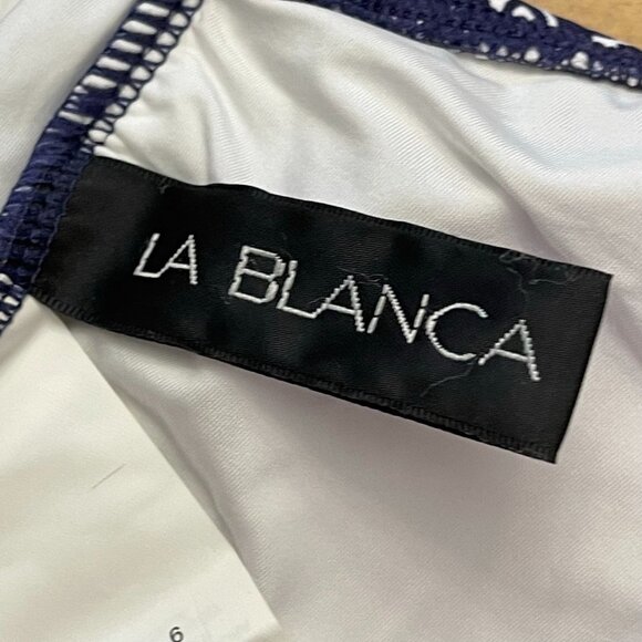 NWOT LaBlanca Printed One Piece Swimsuit Size 6 black orange white gold - Picture 6 of 6